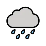 Cloud With Rain SVG Icon